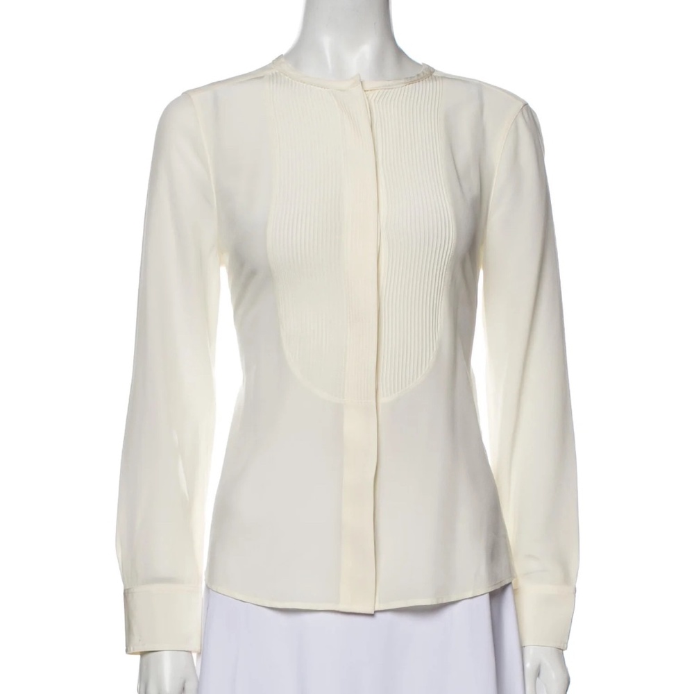 BURBERRY BRIT Silk Crew Neck Blouse